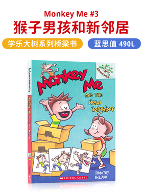 进口原版 英文原版 学乐大树系列 猴子男孩和校园幽灵 英语课外阅读读物绘本 Monkey Me and The School Ghost 6-10岁