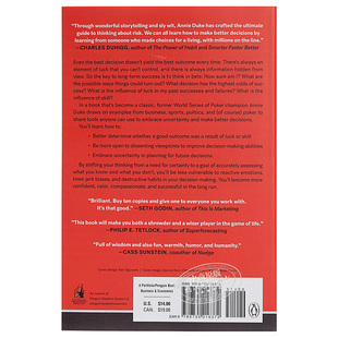 进口原版 *对赌：信息不足时如何做出明智决策 英文原版 Thinking in Bets Annie Duke 安妮杜克 扑克策略 风险评估   Portfolio