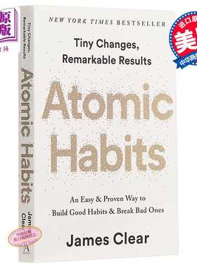 进口原版 *原子习惯：建立好习惯，打破坏习惯 英文原版 Atomic Habits James Clear 自我成长 自我提升 心理励志   Penguin USA