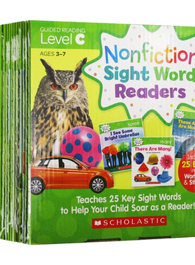 进口原版 学乐英语入门关键词C级 25册全套 Nonfiction Sight Word Readers C 英文原版 自然拼读初级盒装 全英文版进口原版英