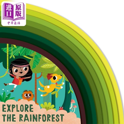 进口原版 *Explore the Rainforest 探索雨林 英文原版进口图书 纸板书 低幼儿童绘本 知识科普图画书   Happy Yak