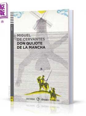 进口原版 *西班牙语分级读物ELI Young Adult Readers Spanish B2 Don Quijote de la Mancha 拉曼恰的堂吉诃德 西   ELI Publishi