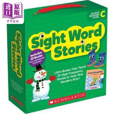 进口原版 *学乐关键词阅读包C级 Sight Word Stories Level C (With Storyplus) 英文原版 儿童自然拼读学习套装 适   Scholastic