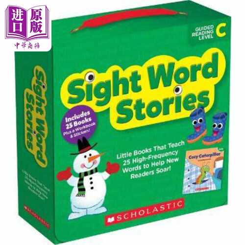 进口原版 *学乐关键词阅读包C级 Sight Word Stories Level C (With Storyplus) 英文原版 儿童自然拼读学习套装 适   Scholastic