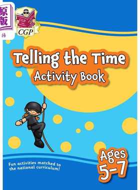 进口原版 *英国CGP教辅 5-7岁新认识时间活动书 New Telling the Time Activity Book for Ages 5-7 家庭学习含答案   CGP