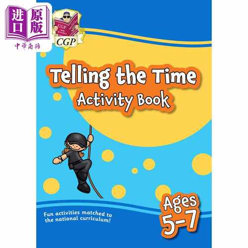 进口原版 *英国CGP教辅 5-7岁新认识时间活动书 New Telling the Time Activity Book for Ages 5-7 家庭学习含答案   CGP
