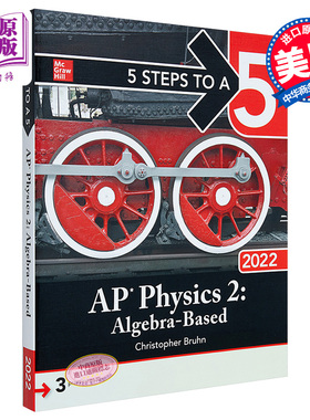 进口原版 *新版5 Steps to a 5: AP Physics 2: Algebra-Based 五步速成系列：AP物理学2基于代数2022版 麦克劳希尔   McGraw-Hill