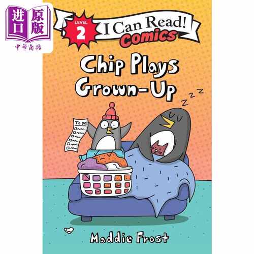 进口原版 *我可以读2级漫画版 小企鹅想长大 Chip Plays Grown-Up 英文原版 儿童动物故事绘本 分级阅读读物 进口童   Harper Coll