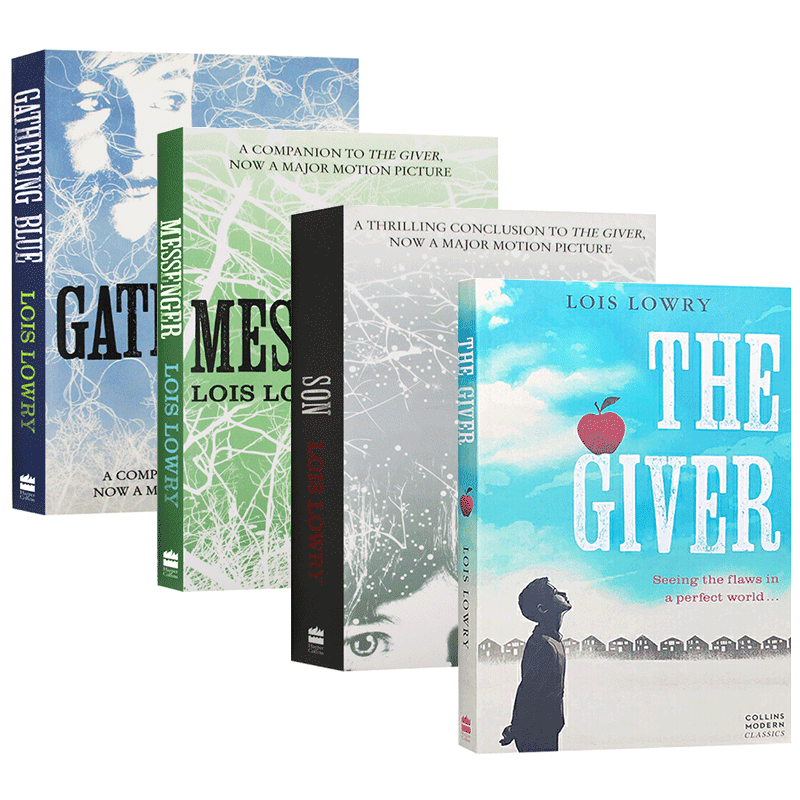 进口原版 The Giver Quartet记忆传授人四部曲1-4册 英文原版 纽伯瑞金奖Lois Lowry 洛伊丝劳里 Gathering Blue 儿童文学小说