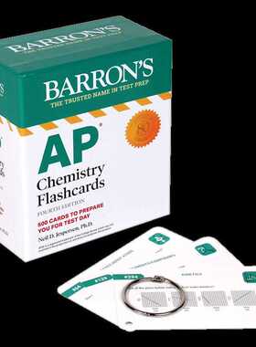 进口原版 AP Chemistry Flashcards 巴朗AP化学抽认卡 第四版 含环扣 英文版 进口英语原版书籍 英文原版   Barrons