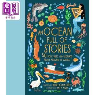 World 文学收录集海洋故事集An Folktales Stories Full 英文 the and Frances from Around Ocean 进口原版 Lin Legends