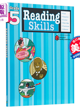 进口原版 阅读技巧五年级 英文原版 Reading Skills: Grade 5 Flash Kids Editors Flash Kids 128 pages   Flash Kids