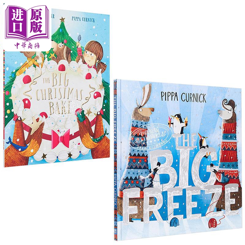 进口原版 *Pippa Curnick 2册套装 精品绘本英文原版儿童绘本故事 The Big Christmas Bake圣诞烘焙 The Big Freeze   Happy Yak