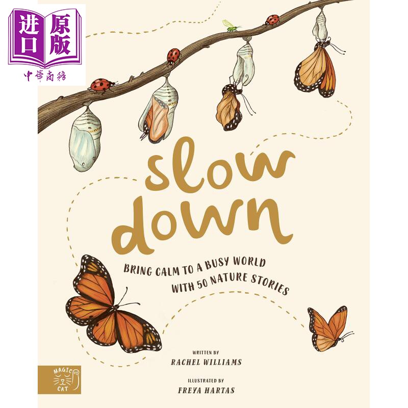进口原版 *Freya Hartas 当小脚慢下来 Slow Down 英文原版 进口图书 儿童绘本 大自然动物故事 科普图画书 3-7岁   Magic Cat Pub