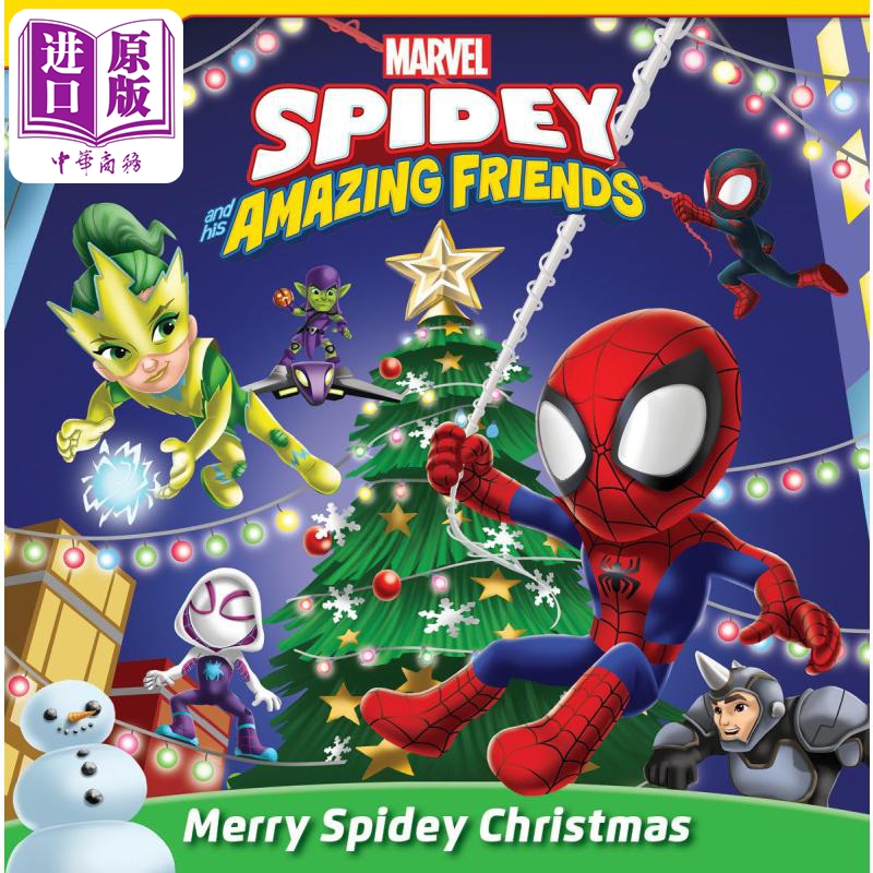 中商原版 *蜘蛛侠与朋友们 圣诞快乐 Marvel Spidey and His Amazing Friends Merry Spidey Christmas英文原版进口   Disney Pres