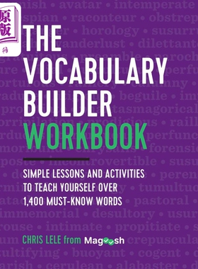 进口原版 *英语词汇生成器练习册：自学超过 1400 个必须知道的单词的简单课程和活动 The Vocabulary Builder Work   Zephyros Pr