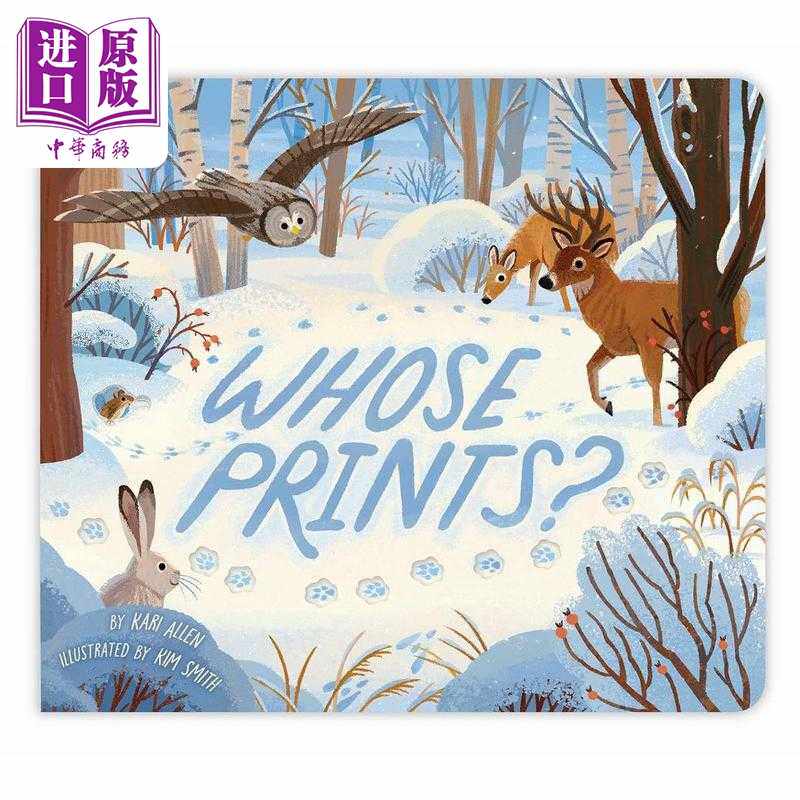 进口原版 *谁的印 Whose Prints 英文原版 儿童纸板书 早教认知图画书 亲子绘本 进口儿童读物 低幼童书 2岁以上 动   Simon & Sch