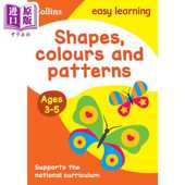 Easy 5岁 柯林斯易学儿童 and Colours 颜色和图案 Shapes Learning 进口原版 Collins 形状 Harper Patterns Coll Ages