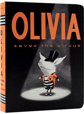 进口原版 奥莉薇拯救马戏团 纸板书 英文原版绘本 Olivia Saves the Circus 凯迪克大奖 吴敏兰推荐 儿童英语图画故事书 英文版