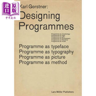 英文原版 Publishers 进口原版 Programmes Lars Muller 图片与理论 Designing 设计程序：字体与排版