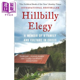 进口原版 *乡下人的悲歌 英文原版 美国底层关联阅读 Hillbilly Elegy A Memoir of a Family and Culture in Crisi Harper Coll