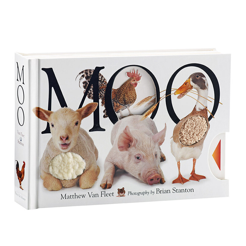 进口原版 *英文原版 MOO 哞哞叫 Matthew Van Fleet 精装 进口优质儿童读物 趣味启蒙认知 动物类   Simon & Schuster/Paula Wisem
