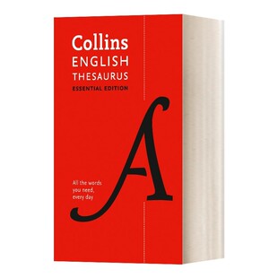 进口原版 Collins English Thesaurus Essential Edition 柯林斯英语同义词词典 精装精华版 英文原版 英文版 英英字典