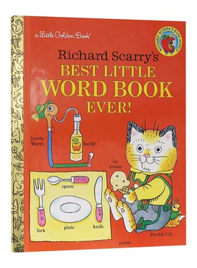 进口原版 瑞雅进口 Richard Scarry's Best Little Word Book Ever 斯凯瑞小金书系列 棒棒的小小词汇书 英文版 进口英语原版书