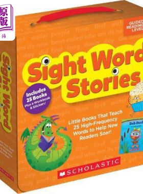 进口原版 *学乐关键词阅读包D级 Sight Word Stories Level D (With Storyplus) 英文原版 儿童自然拼读学习套装 适   Scholastic