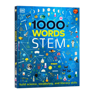 进口原版 1000 useful Words STEM 多林金德斯利1000个科学词 英文原版 科普词汇入门词典 常用词汇 DK儿童科普英语单词学习字