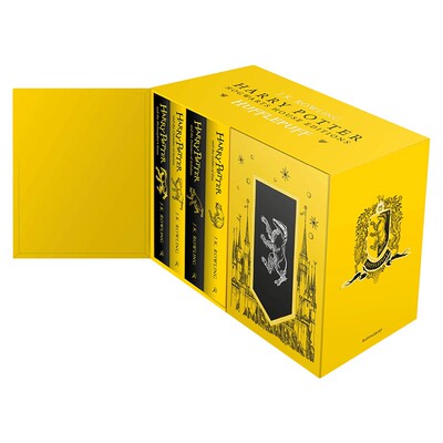 进口原版 赫奇帕奇学院精装版英文原版儿童奇幻小说 Harry Potter Hufflepuff House Editions Hardback Box Set 哈利波特7册盒