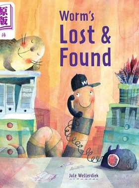 进口原版 *沃姆的失物招领处 Jule Wellerdiek Worm's Lost & Found 英文原版 绘本故事 包含一个寻找和找到游戏 精   Northsouth