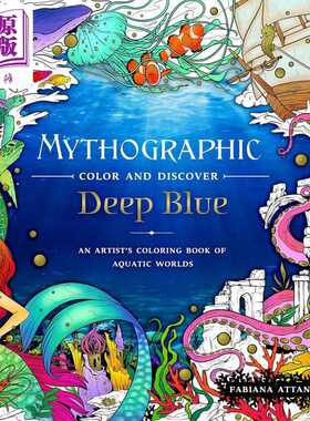 进口原版 *神话色彩与发现 深蓝 涂色书 英文原版 Mythographic Color and Discover Deep Blue Fabiana Attanasio   Castle Point