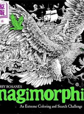 进口原版 *图像之国 填色寻物 Imagimorphia An Extreme Coloring and Search Challenge 英文原版 Kerby Rosanes    Plume Books