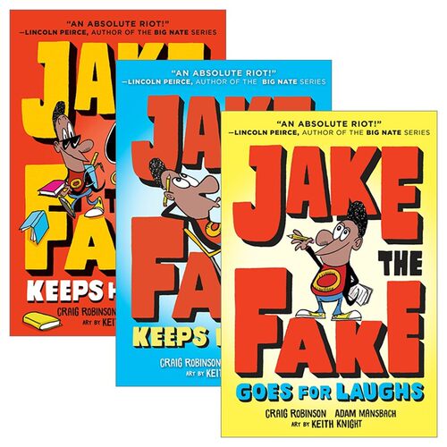 进口原版 Jake the Fake 英文版 假杰克系列3册 儿童幽默表演艺术小说 Craig Robinson 英文原版 进口英语原版书籍   Yearling