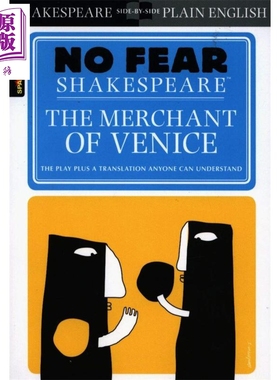 进口原版 *威尼斯商人 无惧莎士比亚 The Merchant of Venice No Fear Shakespeare 英文原版 Sparknotes 文学 大师   SparkNotes