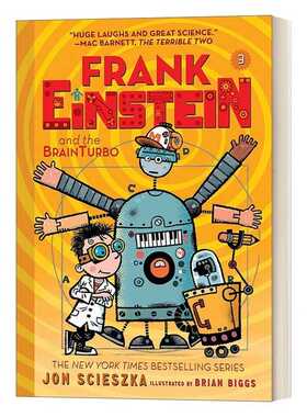 进口原版 英文原版 Frank Einstein and the BrainTurbo Frank Einstein series #3 弗兰克 爱因斯坦系列3 儿童中级章节书 英文
