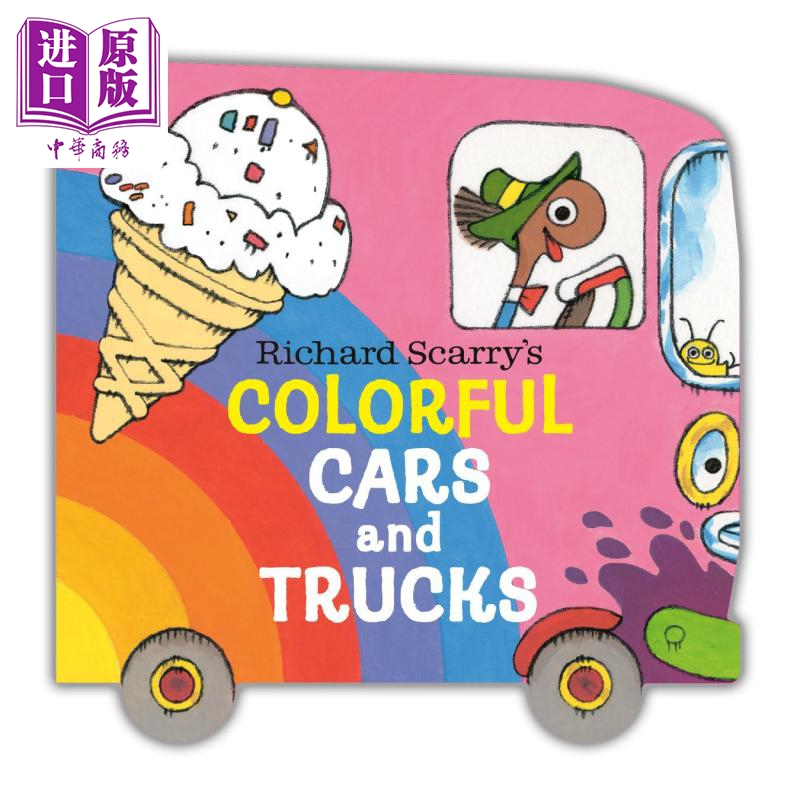 进口原版 *异形书 里察斯凯瑞 颜色卡车 Richard ScarryS Colorful 英文原版 儿童纸板书绘本 早教认知 进口低幼童   Random House