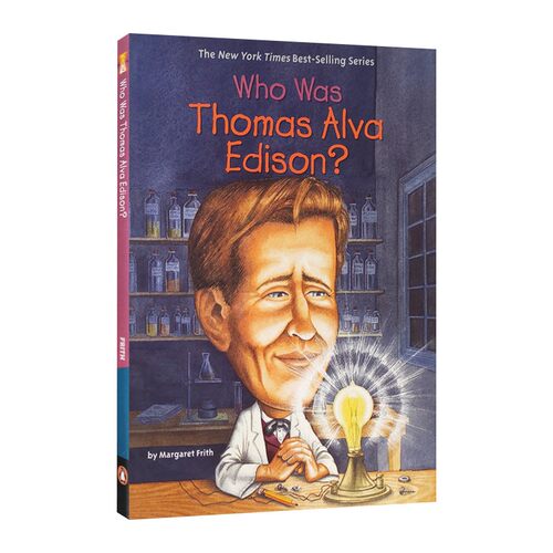 进口原版 谁是托马斯阿尔瓦 爱迪生 英文原版 Who Was Thomas Alva Edison? 进口英语原版书籍WhoWas/WhatWas/WhereIs/whois/Wh