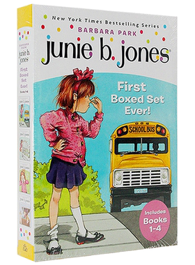 进口原版 朱尼琼斯系列套装1-4册 英文原版 Junie B. Jones's First Boxed Set Ever初级章节桥梁书 美国小学推荐读物 巴巴拉帕