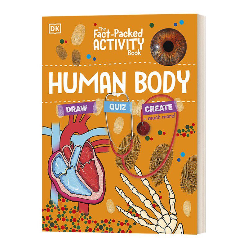 进口原版 The Fact-Packed Activity Book Human Body 人体百科知识活动书 英文版 进口英语原版书籍 英文原版   DK
