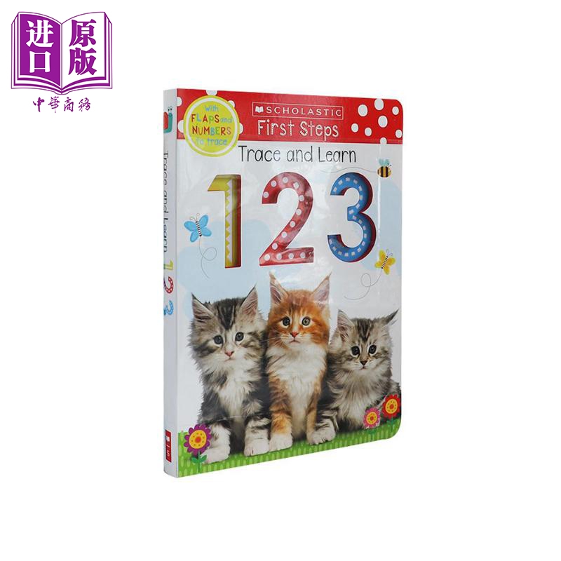 进口原版 *英文原版 学乐早教纸板书 Trace and Learn123 数字学习 英文原版进口绘本 幼儿启蒙英语学习练习 Schola   scholastic