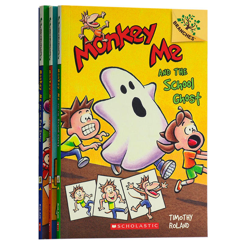 进口原版 *学乐大树系列 英文原版Scholastic Branches Monkey Me 系列4册 学乐桥梁书 我是猴子初级章节书 幽默好   Scholastic