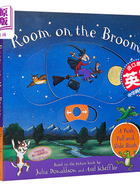 进口原版 *朱莉娅唐纳森 扫帚上的女巫 Room on the Broom 机关操作书 低幼启蒙亲子故事绘本 Julia 纸板书 英文原   Campbell Boo