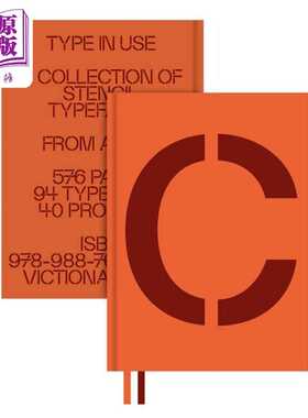 进口原版 *Stencil in Use A Collection of Stencil Typefaces 进口艺术 使用中的模板 模板字体集 Victionary   Victionary