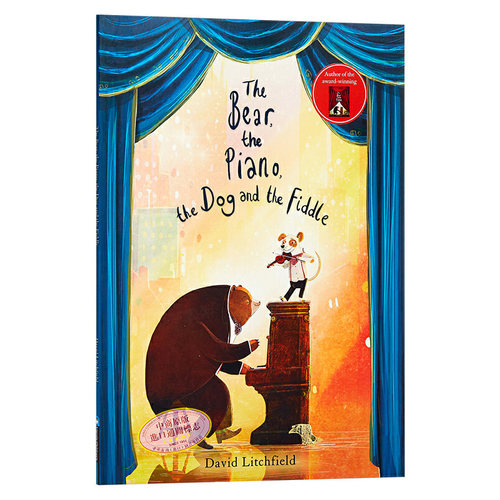 进口原版 *大熊和钢琴，狗和小提琴 英文原版 The Bear, The Piano, The Dog and the Fiddle 友谊故事绘本 David L   Lincoln Chi