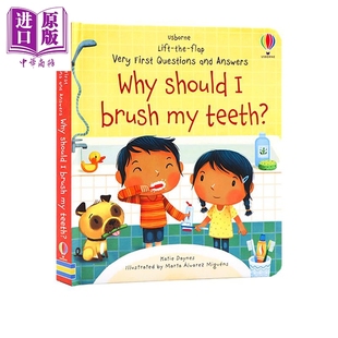 英 Pub teeth 尤斯伯恩低幼启蒙翻翻学：为什么需要刷牙 should bursh Usborne 进口原版 低幼亲子益智启蒙绘本翻翻书 Why
