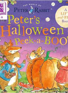 进口原版 *彼得兔 万圣节躲猫猫 Peter Rabbit Peters Halloween Peek-a-BOO 英文原版 幼儿纸板书 翻翻书 图画书    Puffin UK