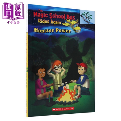 进口原版 *神奇校车再出发1 Magic School Bus Rides Again 1 Monster Power 学乐大树系列 英文原版儿童小初文学桥   SCHOLASTIC