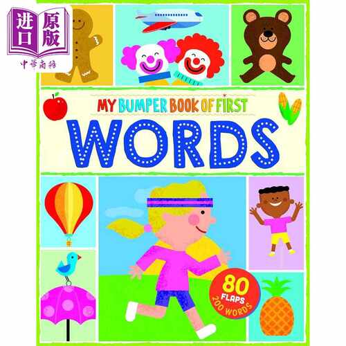 进口原版 *儿童单词大全 My Bumper Book of First Words 英文原版 儿童纸板绘本 早教认知纸板书翻翻书 亲子读物    NQ Publisher